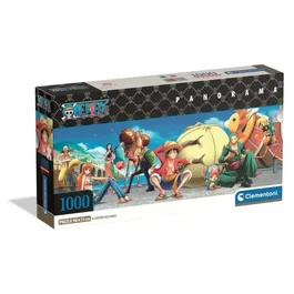 Clementoni - Puzzle 1000 Pièces Panorama - One Piece - 98 x 33 cm - Avec Poster - Boîte Compacte - À Partir de 10 Ans