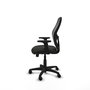 Chaise Alocén Synchro 3 positions Maille/tissu Noir Structure polyamide noire Accoudoir 2D Sans appui-tête Roulettes en nylon 50 mm
