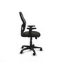 Chaise Alocén Synchro 3 positions Maille/tissu Noir Structure polyamide noire Accoudoir 2D Sans appui-tête Roulettes en nylon 50 mm