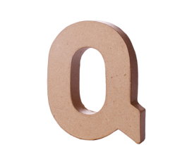 Innspiro Lettre Q en papier maché, 10 cm