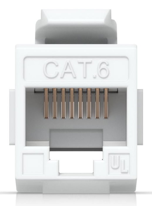 Ubiquiti Pass-through Cat6 Keystone Coupler, Lot de 12, pour Connexion de Câbles Ethernet Pré-terminés