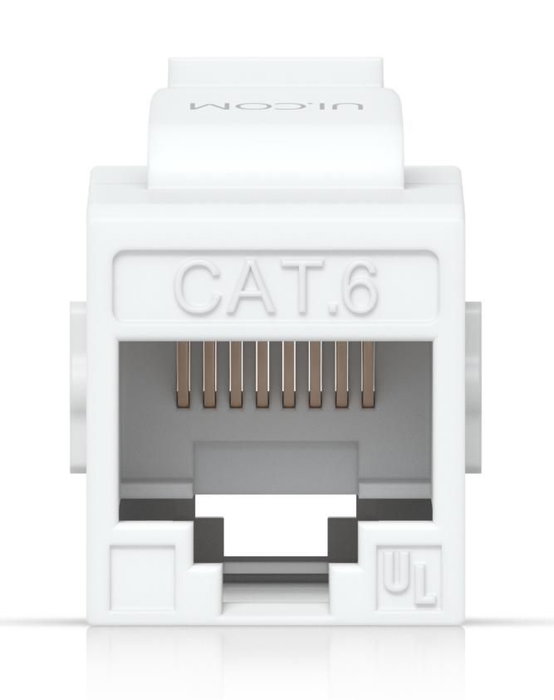 Ubiquiti Pass-through Cat6 Keystone Coupler, Lot de 12, pour Connexion de Câbles Ethernet Pré-terminés