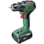 Bosch Perceuse-visseuse sans fil 18V UniversalDrill 18V-60 (1x Batterie 2,0Ah) avec chargeur AL 18V-20 - Moteur sans balais, mandrin métal 13 mm, 2 vitesses