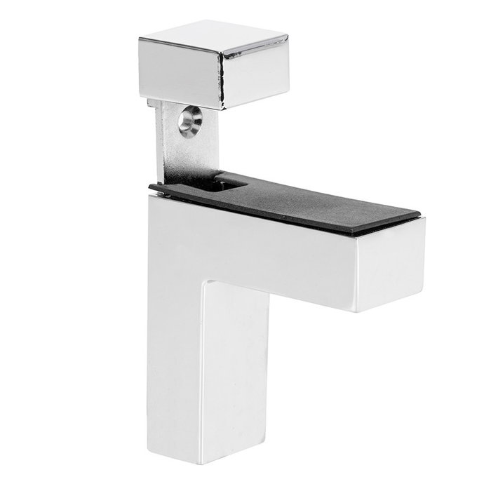 Herrajes ALK Minigacela - Support d'étagère réglable (3 à 36mm) pour verre et bois - Finition noir