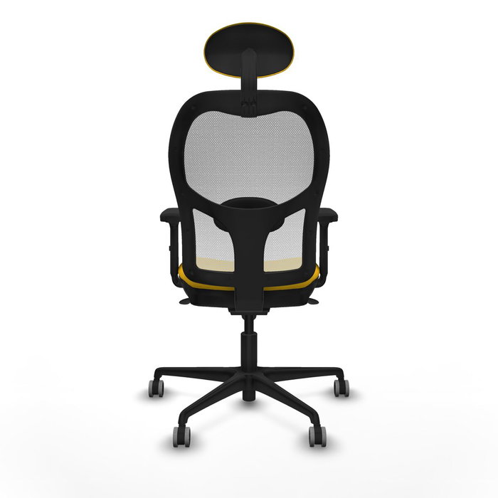 Piqueras y Crespo 2D036G1 Chaise de Bureau Jaune avec Appui-tête