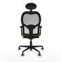 Piqueras y Crespo 2D036G1 Chaise de Bureau Jaune avec Appui-tête