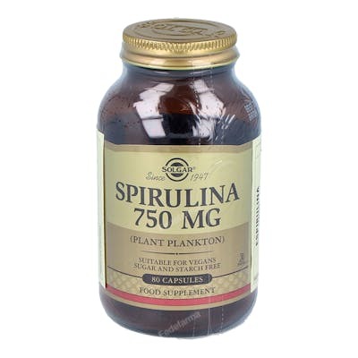 SOLGAR Spiruline Végétarienne 750mg 80 Capsules SOLGAR Spiruline Végétarienne 750mg 80 Capsules