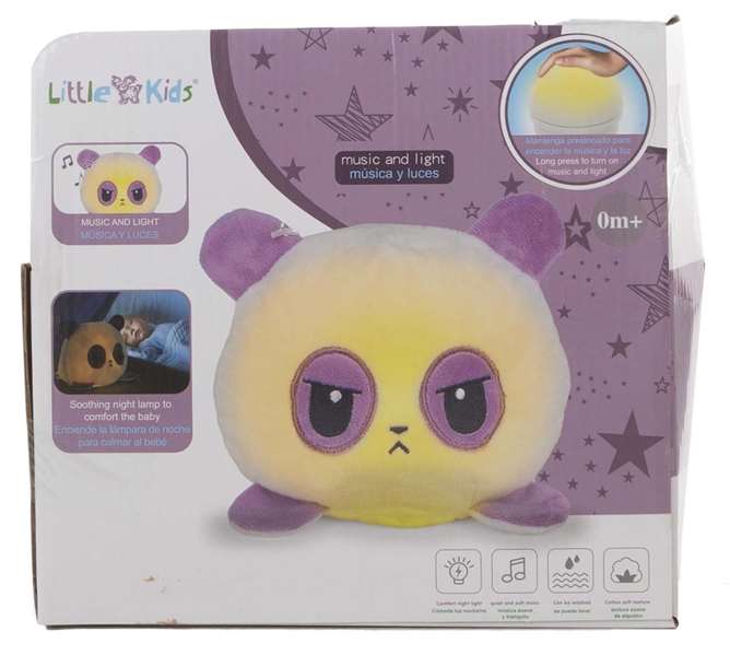 Creaciones Lloris Peluche Panda Apaisant 24 cm avec Veilleuse Lumineuse et Musique Douce - Jouet Câlin Nuit