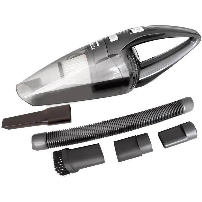 Jocca Aspirateur de voiture portable 100 W, réservoir 0,5 L, câble 3 m, gris, avec accessoires pour solides et liquides Jocca Aspirateur de voiture portable 100 W, réservoir 0,5 L, câble 3 m, gris, avec accessoires pour solides et liquides