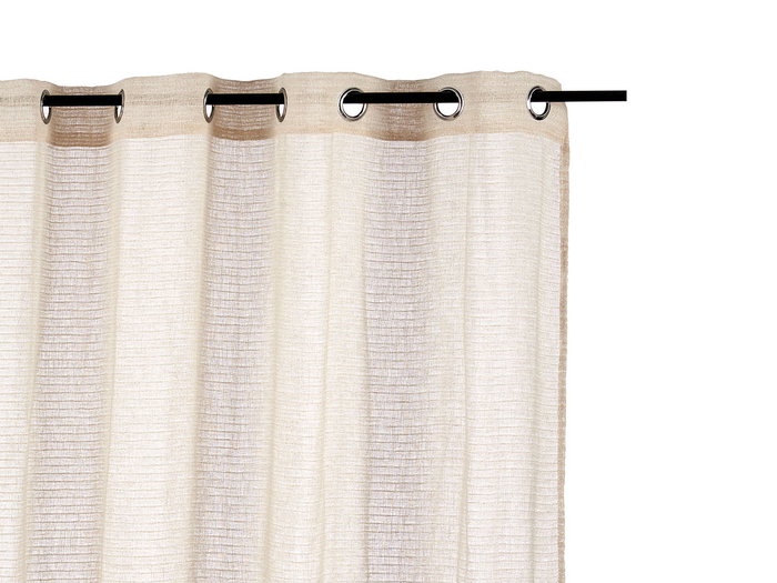 Giftdecor Cortina Visillo Beige 140x260 cm Voilage en Polyester (Set de 6)