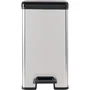 Curver Poubelle Slim Bin 25 Litres Design Compact 41 x 27 x 55 cm Gris Métallisé - Pour Petits Espaces