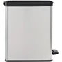 Curver Poubelle Slim Bin 25 Litres Design Compact 41 x 27 x 55 cm Gris Métallisé - Pour Petits Espaces