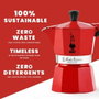 Bialetti Moka Express Rouge - 6 Tasses (300 ml) - Cafetière Italienne