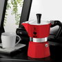 Bialetti Moka Express Rouge - 6 Tasses (300 ml) - Cafetière Italienne