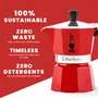 Bialetti Moka Express Cafetière italienne 6 tasses (300 ml) Rouge - Pour tous feux sauf induction