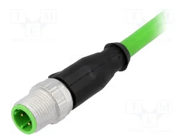 HARTING Câble Ethernet M12 mâle 4 broches code D 0,5 m droit