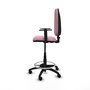 Tabouret Aýna taburete Contact permament de base Tissu Rose Structure polyamide noire Accoudoir 1D Sans appui-tête Roulettes en nylon 50 mm