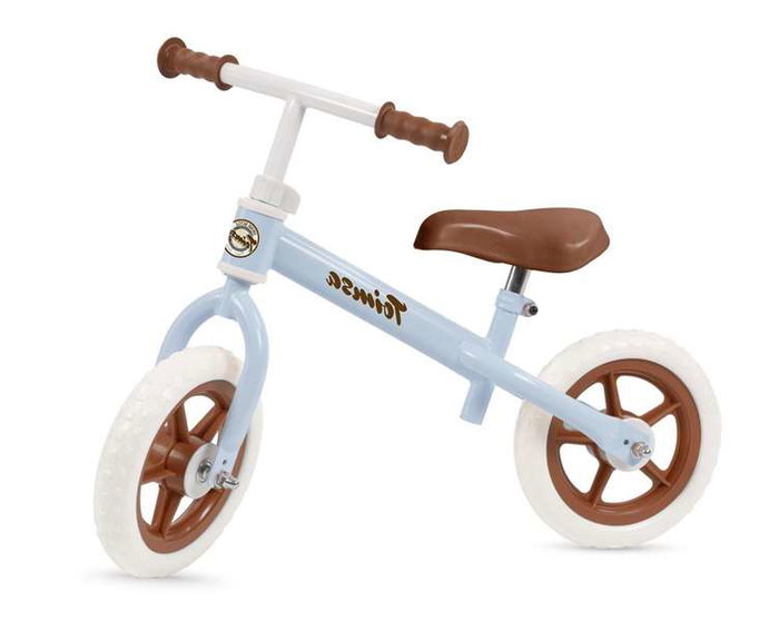 Toimsa Bicicleta sin pedales vintage pour enfant 10" bleu, pour 2 à 3 ans, cadre en fer
