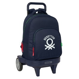 Cartable à roulettes Benetton Together Blue marine 33 x 45 x 22 cm