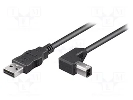 GOOBAY Câble USB 2.0 A vers B Angulaire 5m Noir