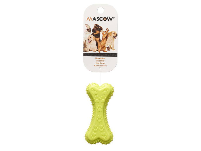 Mascow Os Plat en Silicone 12 cm Assorti Couleurs Aléatoires (Set de 24) Mascow Os Plat en Silicone 12 cm Assorti Couleurs Aléatoires (Set de 24)
