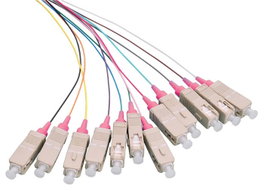 LOGON PROFESSIONAL Ensemble de 12 Pigtails de Fibre Optique OM4 SC 2m Violet