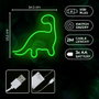 Forever Lampe Néon LED Dinosaur Green - Lumière Décorative Vert avec Alimentation USB 5V, Interrupteur ON/OFF (PS+PVC, 2m)