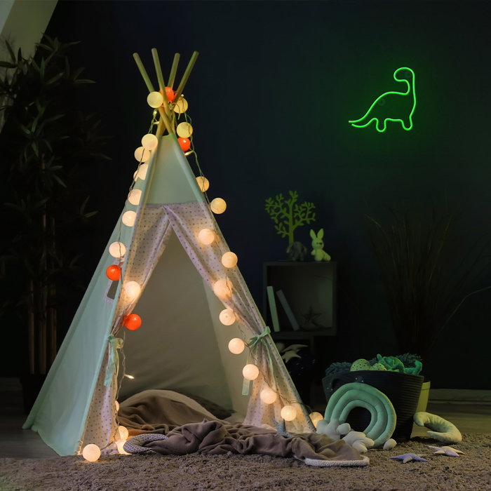 Forever Lampe Néon LED Dinosaur Green - Lumière Décorative Vert avec Alimentation USB 5V, Interrupteur ON/OFF (PS+PVC, 2m) Forever Lampe Néon LED Dinosaur Green - Lumière Décorative Vert avec Alimentation USB 5V, Interrupteur ON/OFF (PS+PVC, 2m)