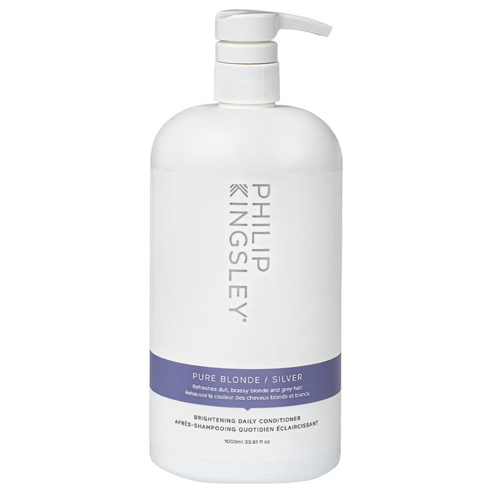 Philip Kingsley Après-Shampooing Brightening Pure Blonde/Silver - Protection de la couleur pour cheveux clairs et blancs - Flacon 1000 ml Philip Kingsley Après-Shampooing Brightening Pure Blonde/Silver - Protection de la couleur pour cheveux clairs et blancs - Flacon 1000 ml
