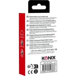 Nintendo - Housse de protection silicone pour Joy-Con Nintendo Switch 2 - Antichoc, anti-rayures et anti-poussière - Noir - Modèle Konix