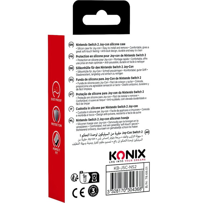 Konix Coque de protection pour manettes Joy-Con - Nintendo Switch 2 - Noir