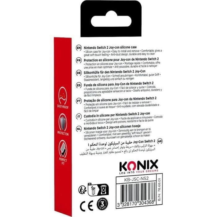 Konix Coque de protection pour manettes Joy-Con - Nintendo Switch 2 - Noir
