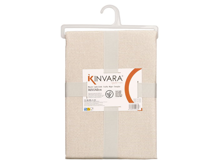 Kinvara Nappe Polyester 140x240 cm Blanc Crème (Set de 12)
