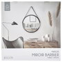 Home Deco Factory Miroir Rond avec Poignée Noire 51,5 cm