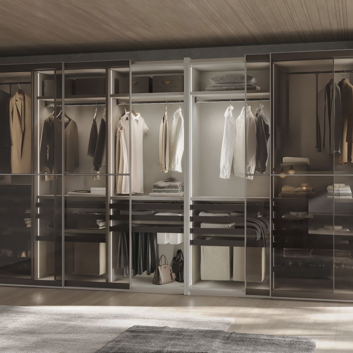 Emuca Rack avec glissières à extension totale et à fermeture douce pour accessoires d'armoire Quartz, 887-913mm, Aluminium et plastique, Titane