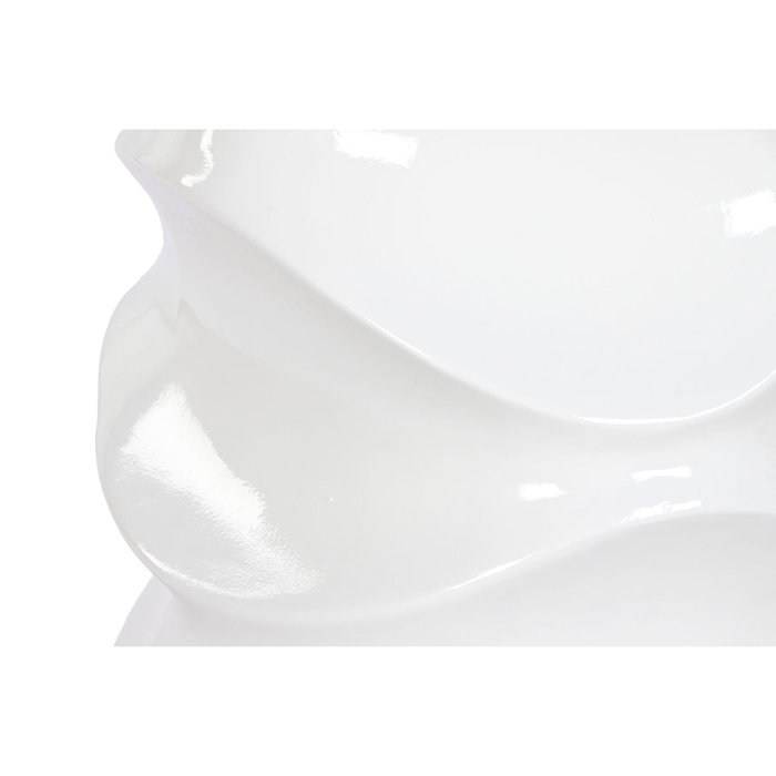 Cache-pot Home ESPRIT Blanc Fibre de Verre Fibre Ondes Moderne 38 x 38 x 81 cm