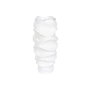 Cache-pot Home ESPRIT Blanc Fibre de Verre Fibre Ondes Moderne 38 x 38 x 81 cm