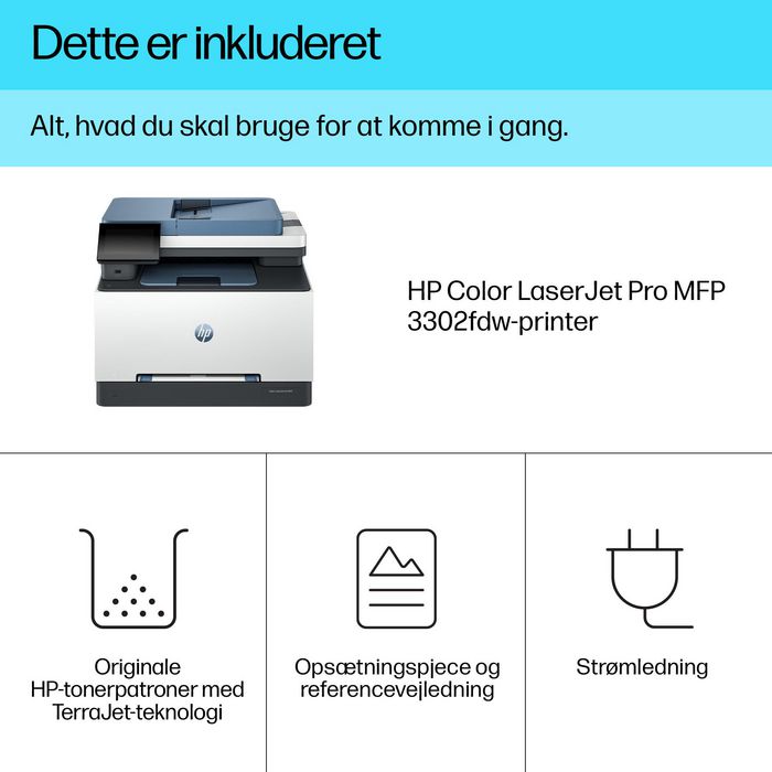 HP Color LaserJet Pro 3302fdw - Imprimante Laser Multifonction Professionnelle Couleur avec Impression/Numerisation Recto-Verso Auto, WiFi, Fax et Ecran Tactile Compact