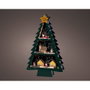 Lumineo Scène de Noël avec LED 33 x 9 x 55 cm, Bois Contreplaqué, Lumière Chaude, Minuterie 6h/18h, IP20
