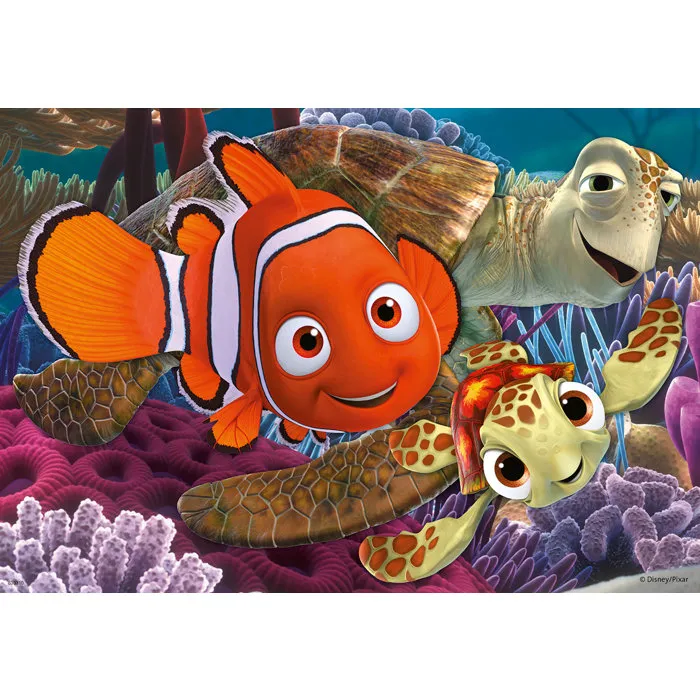 Ravensburger - Puzzle éducatif 2 puzzles de 12 pièces, Le Monde de Nemo, avec 2 posters, pour enfant dès 3 ans