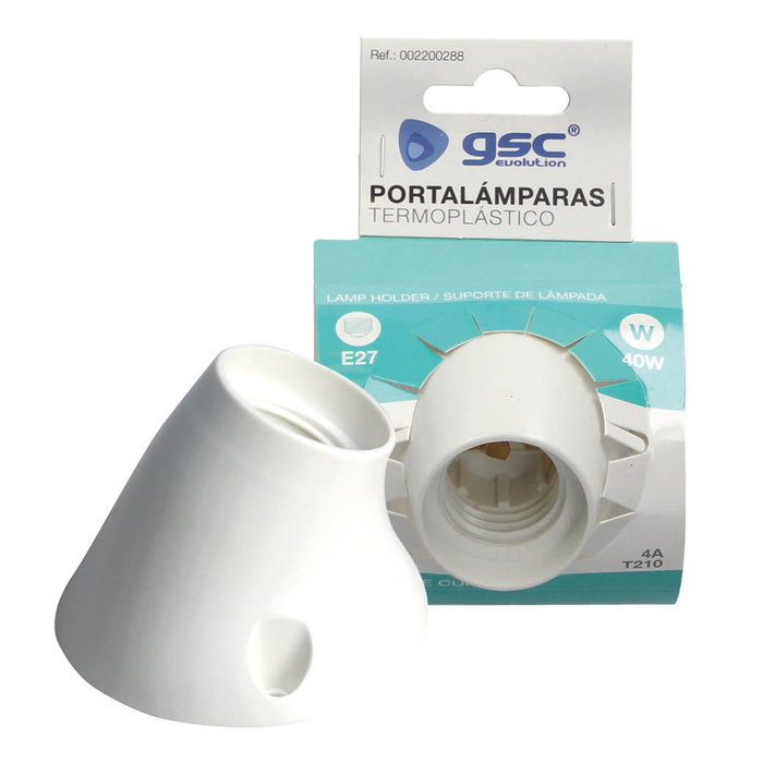 GSC Evolution Portalamparas de surface incurvé E27 Blanc GSC Evolution Portalamparas de surface incurvé E27 Blanc