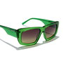 Hawkers Zenith - Lunettes de soleil silhouette œil-de-chat unisexe - Monture acétate mousse verte - Verres 47 mm
