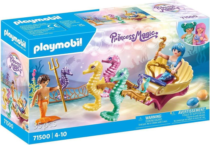 Playmobil Caleche avec sirènes et hippocampes
