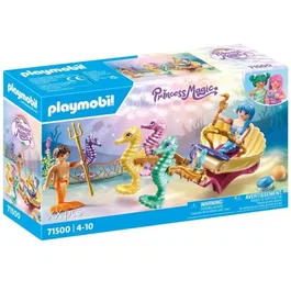 Playmobil 71500 - Calèche avec Sirènes et Hippocampes, Jouet pour Enfant à Partir de 4 Ans