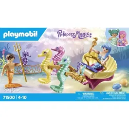 Playmobil 71500 - Calèche avec Sirènes et Hippocampes, Jouet pour Enfant à Partir de 4 Ans