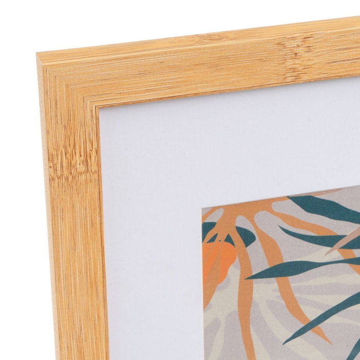 BigBuy Home Cadre photo Blanc Naturel Verre Bois MDF BigBuy Home Cadre photo Blanc Naturel Verre Bois MDF