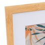 BigBuy Home Cadre photo Blanc Naturel Verre Bois MDF