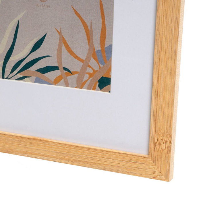 BigBuy Home Cadre photo Blanc Naturel Verre Bois MDF BigBuy Home Cadre photo Blanc Naturel Verre Bois MDF
