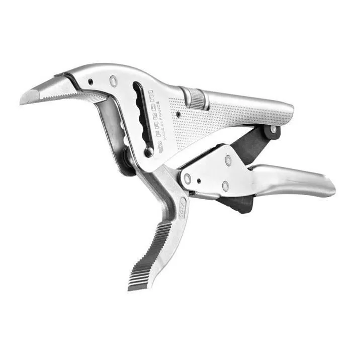 Facom 501APB - Pince étau à becs longs, 5 positions de blocage et gâchette, ouverture max. 110 mm, pour serrage précis et polyvalent