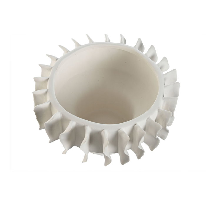 Home ESPRIT Centre de Table Blanc Ondes Moderne 22 x 22 x 14 cm